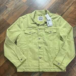 RARE Levi's Made & Crafted Chartreuse Type III Trucker Jacket - Large NWT